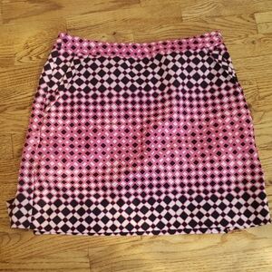 (6) EP PRO Performance Geometric Skort Colorful Bold Golf Activewear Athleisure